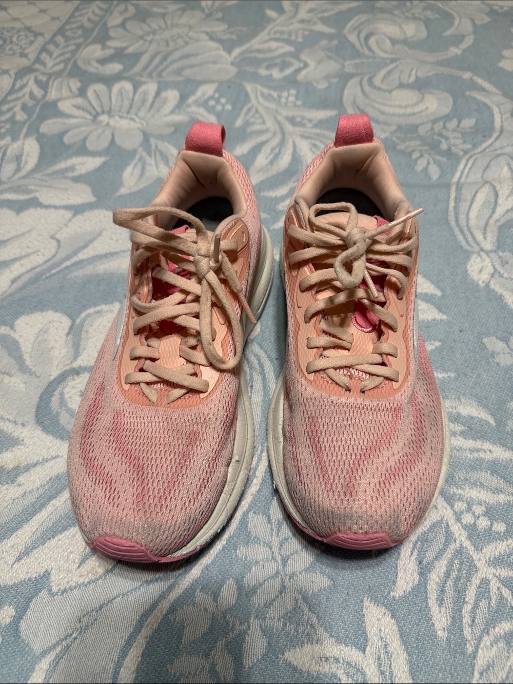 Brooks Kids Pink and Light Peach Sneakers